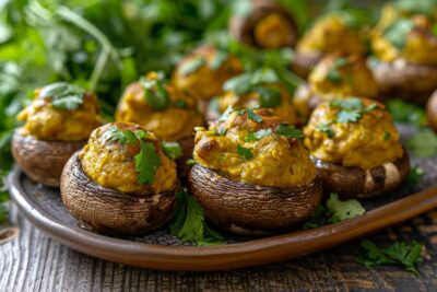 Les champignons farcis au curry, une recette simple pour ravir vos papilles et celles de vos invités