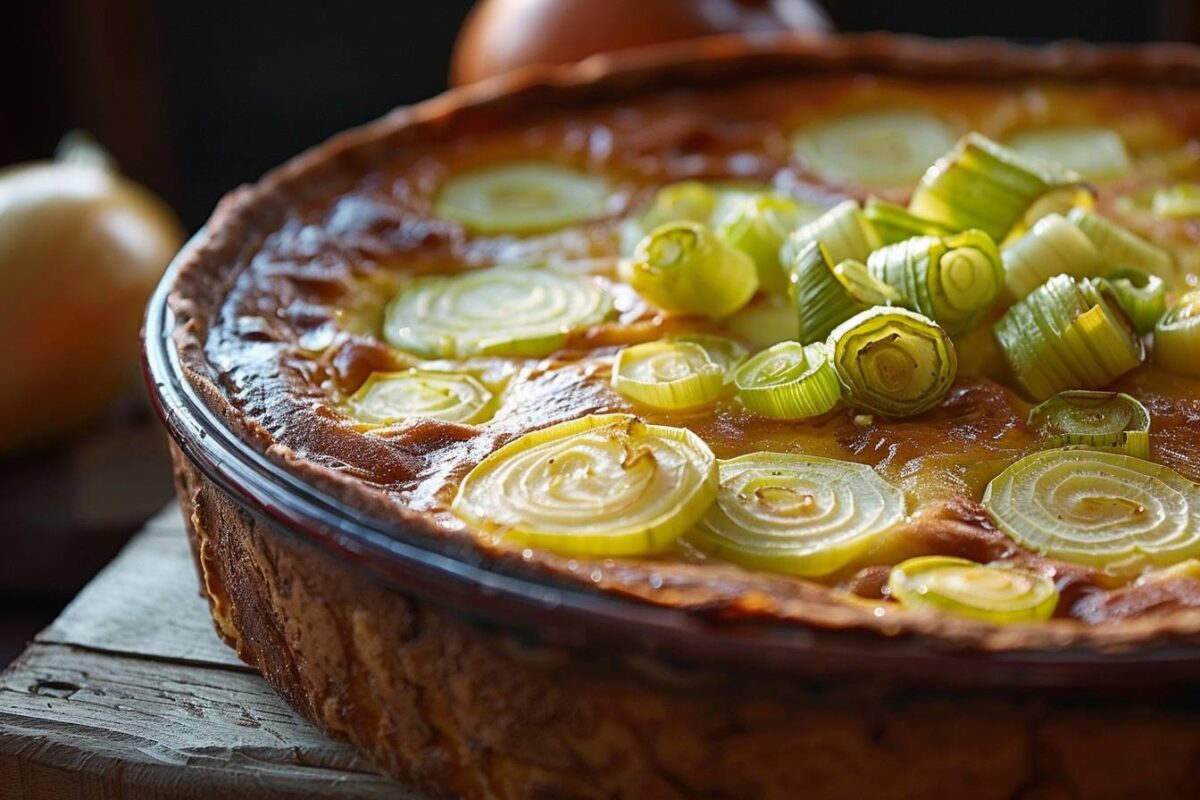 Redécouvrez le clafoutis avec cette variante aux poireaux, parfaite pour un repas léger